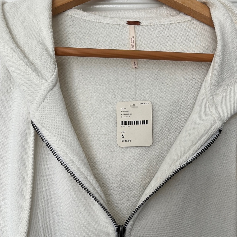 White Zip-Up Hoodie